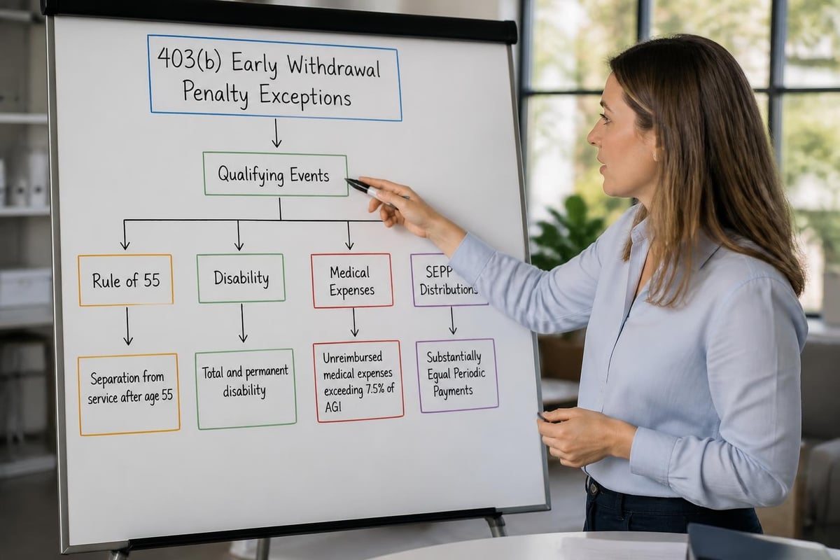 403b penalty exceptions