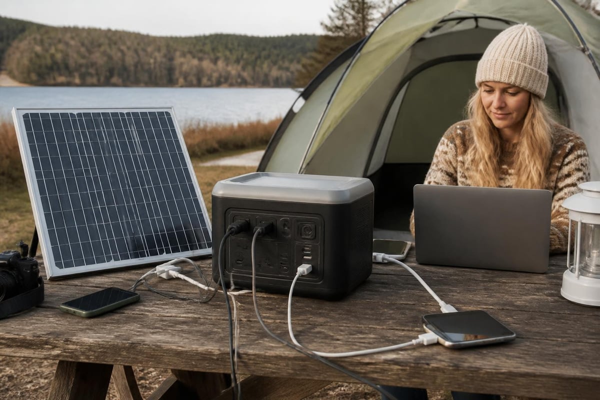 Solcellepanel camping bruk