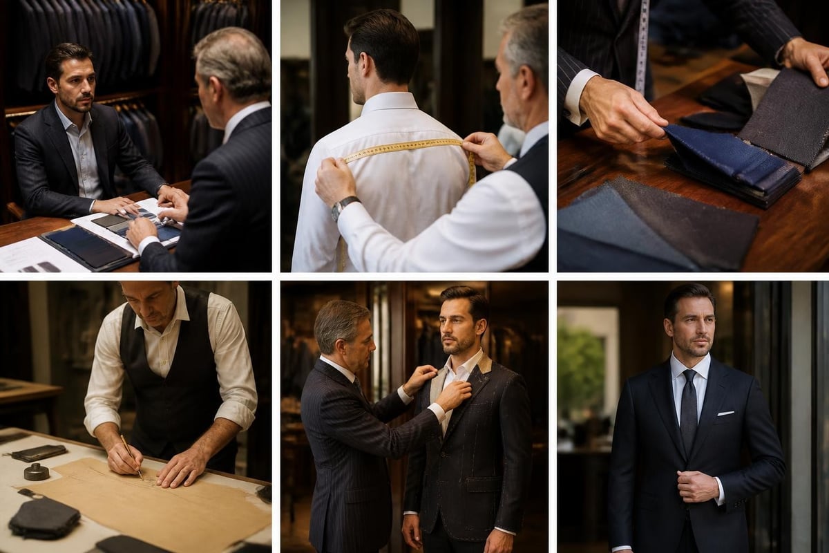 Bespoke tailoring process steps