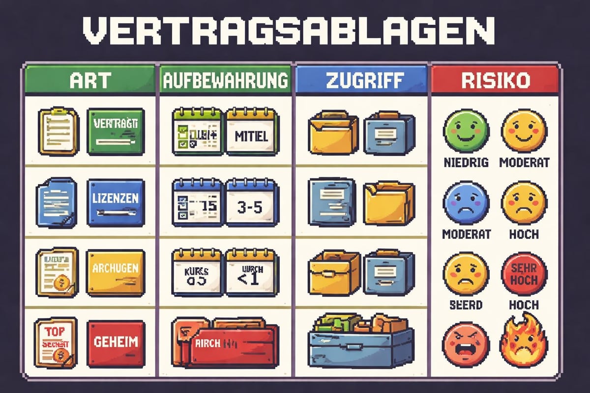 Vertragsbestand Kategorisierung