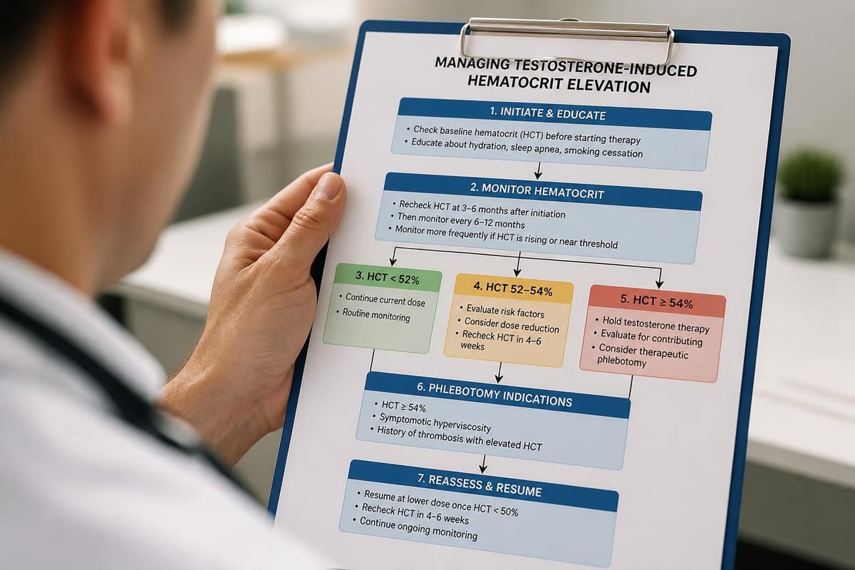 Treatment algorithm for managing elevated hematocrit