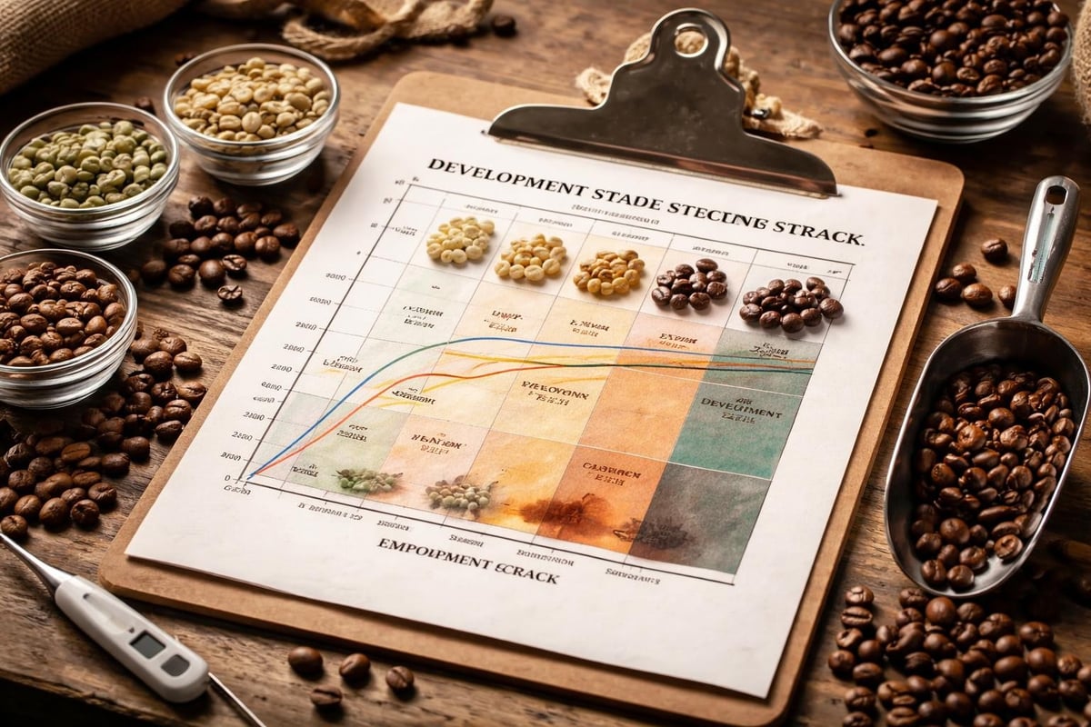 Coffee roasting stages