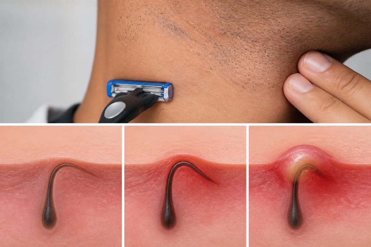 Hair follicle inflammation during shaving