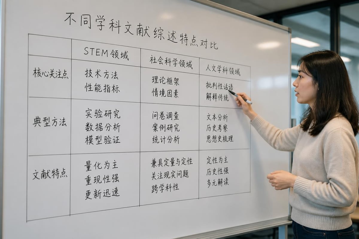 學科文獻回顧差異