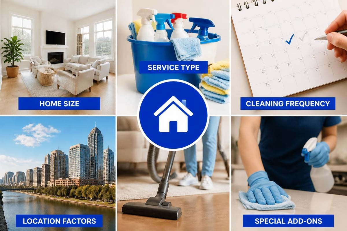 Factors affecting house cleaning service costs