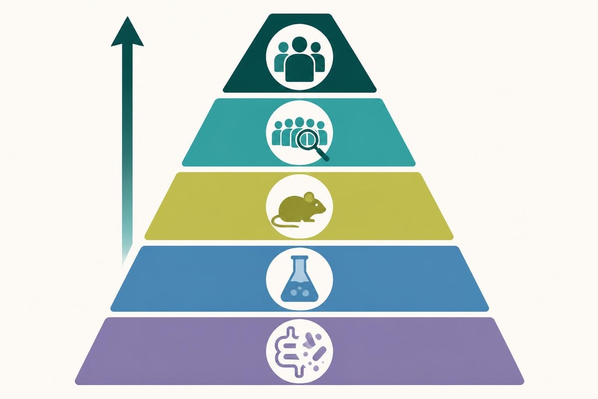 Probiotic evidence hierarchy