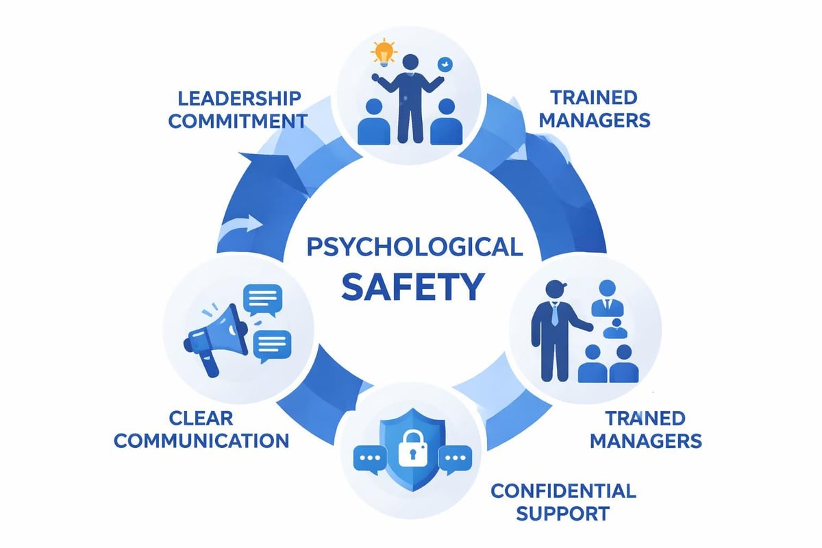 Components of psychological safety in workplaces