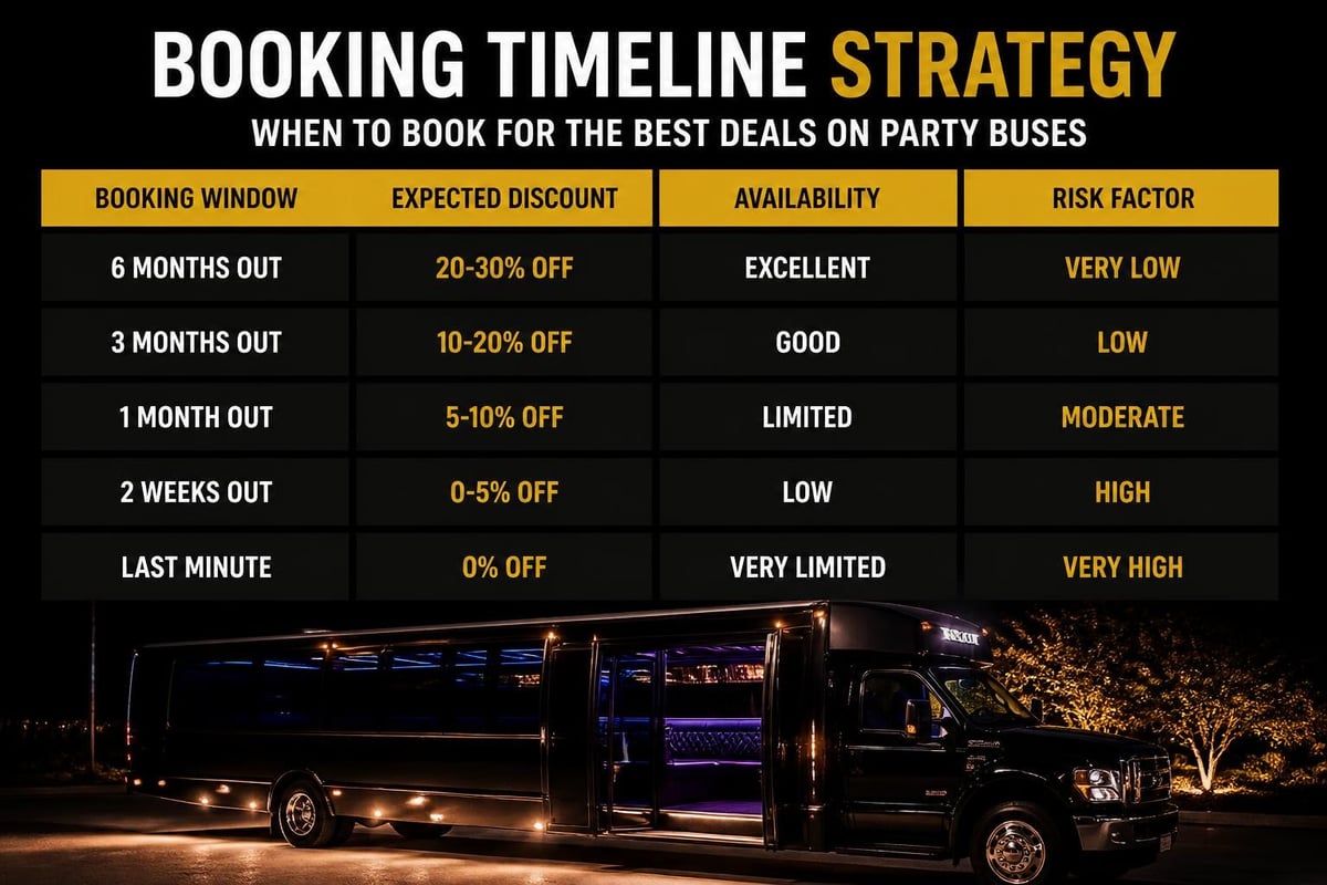 Party bus booking timeline