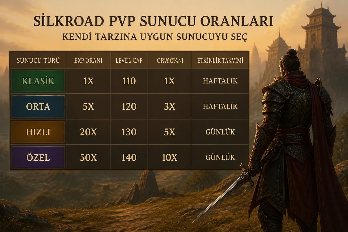 PVP sunucu özellikleri karşılaştırma