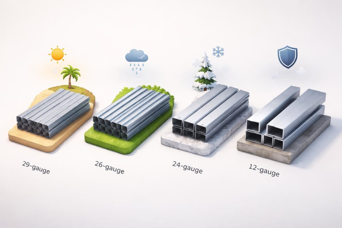 Steel gauge thickness comparison