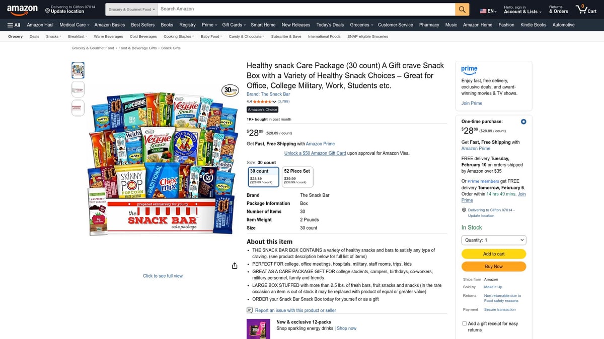 Top 10 Healthy Snack Care Package Ideas for 2026 Gifting - Healthy Snack Care Package by Gift Crave (30 count)
