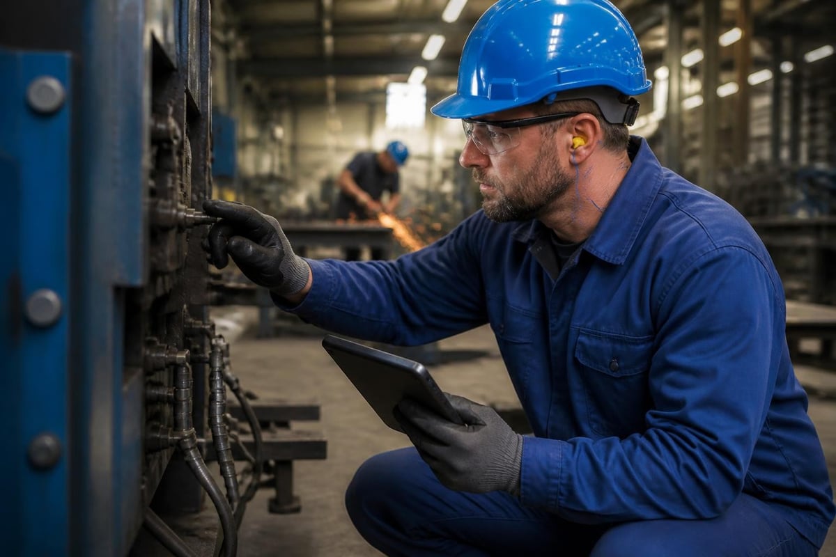 Fabrication shop safety workflow