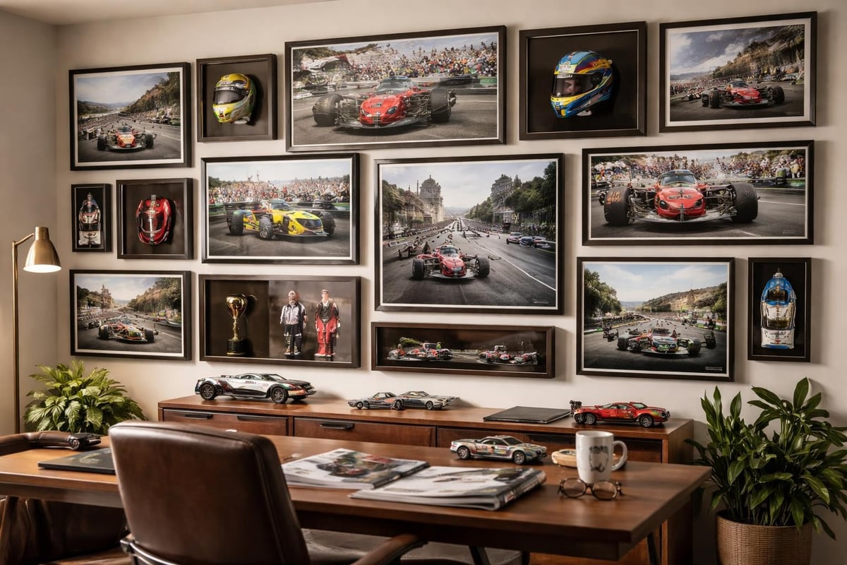 F1 poster collection arrangement
