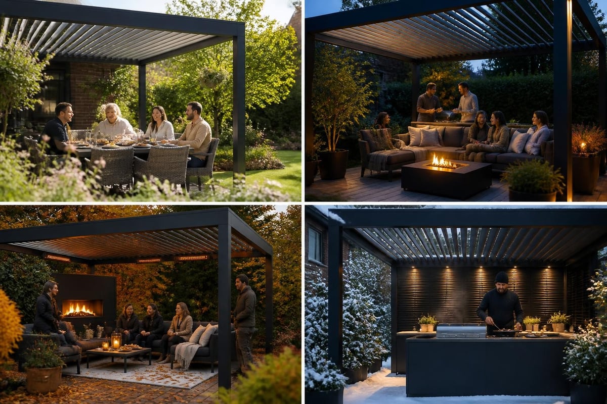 Seasonal pergola usage