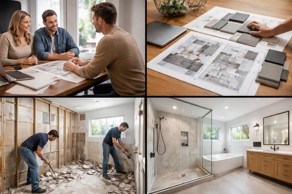 Bathroom renovation phases