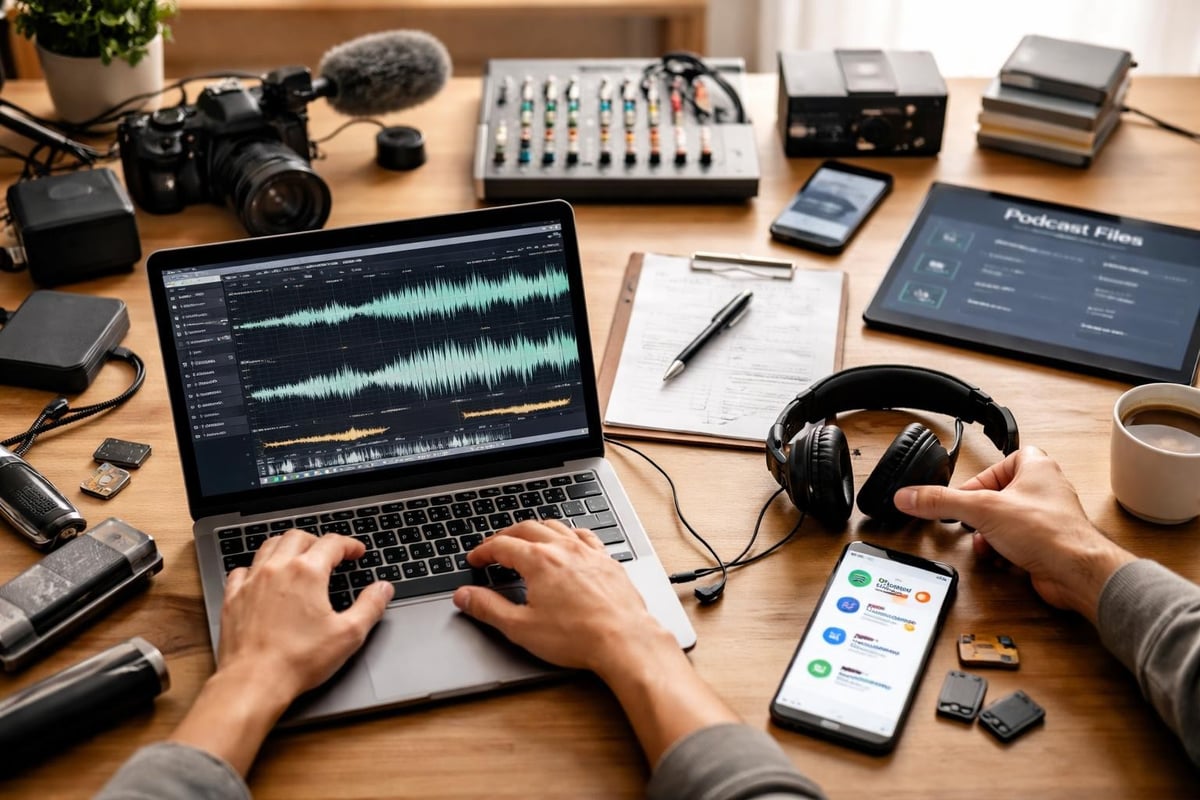 Podcast editor workflow stages