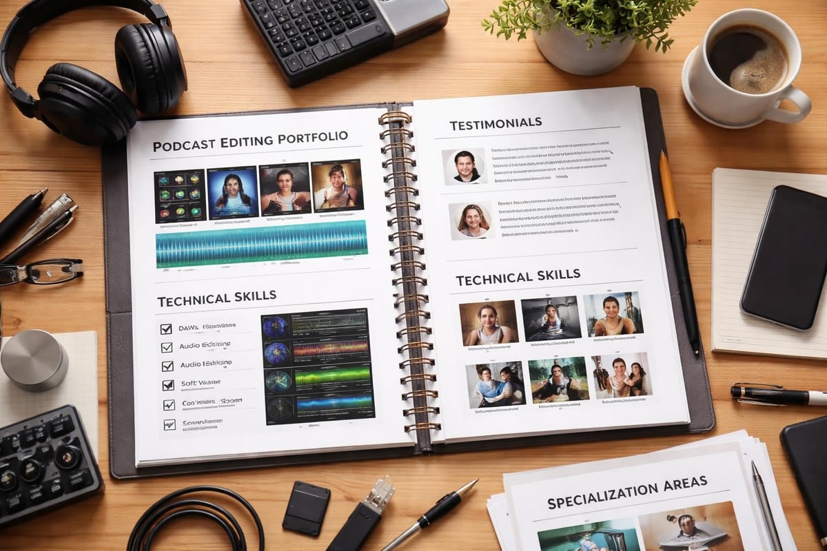 Podcast editor portfolio elements