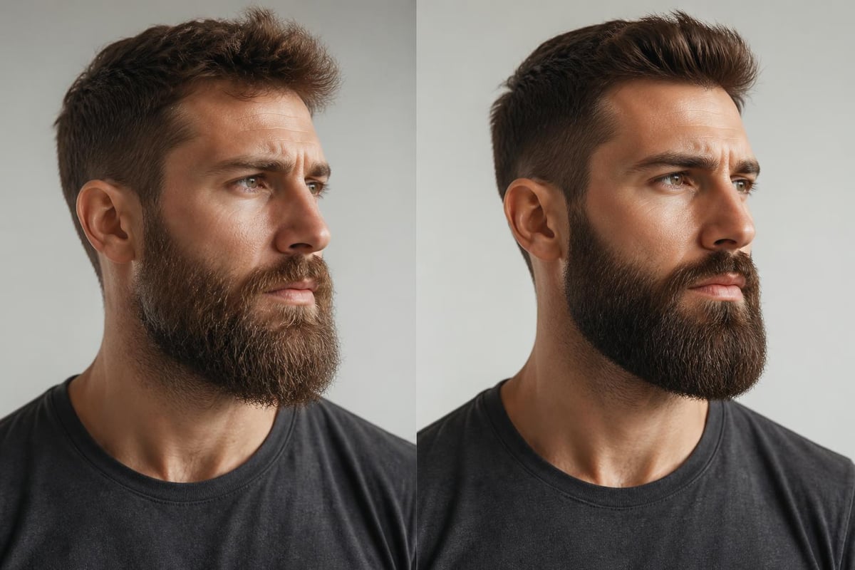 Beard hair moisture loss