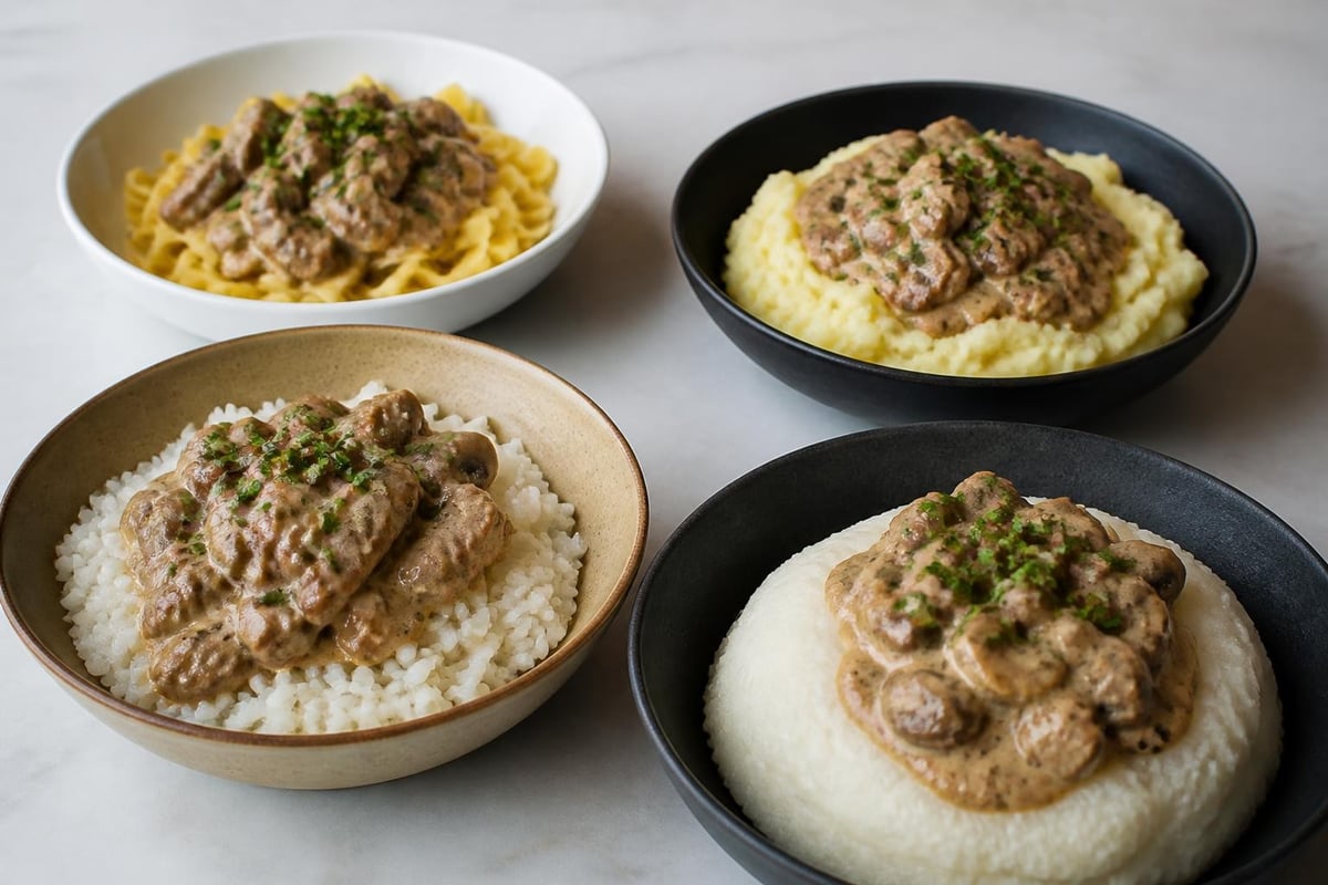 Beef stroganoff serving suggestions