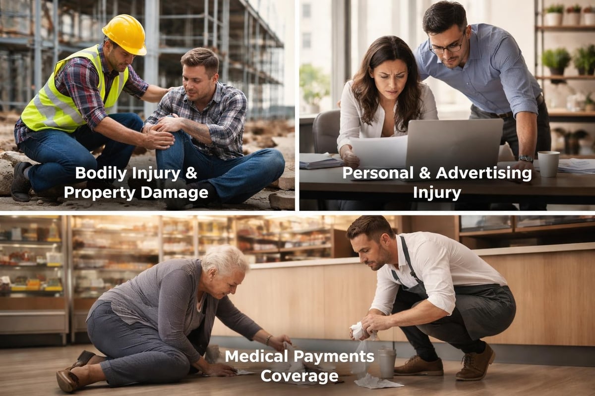 Commercial liability coverage components