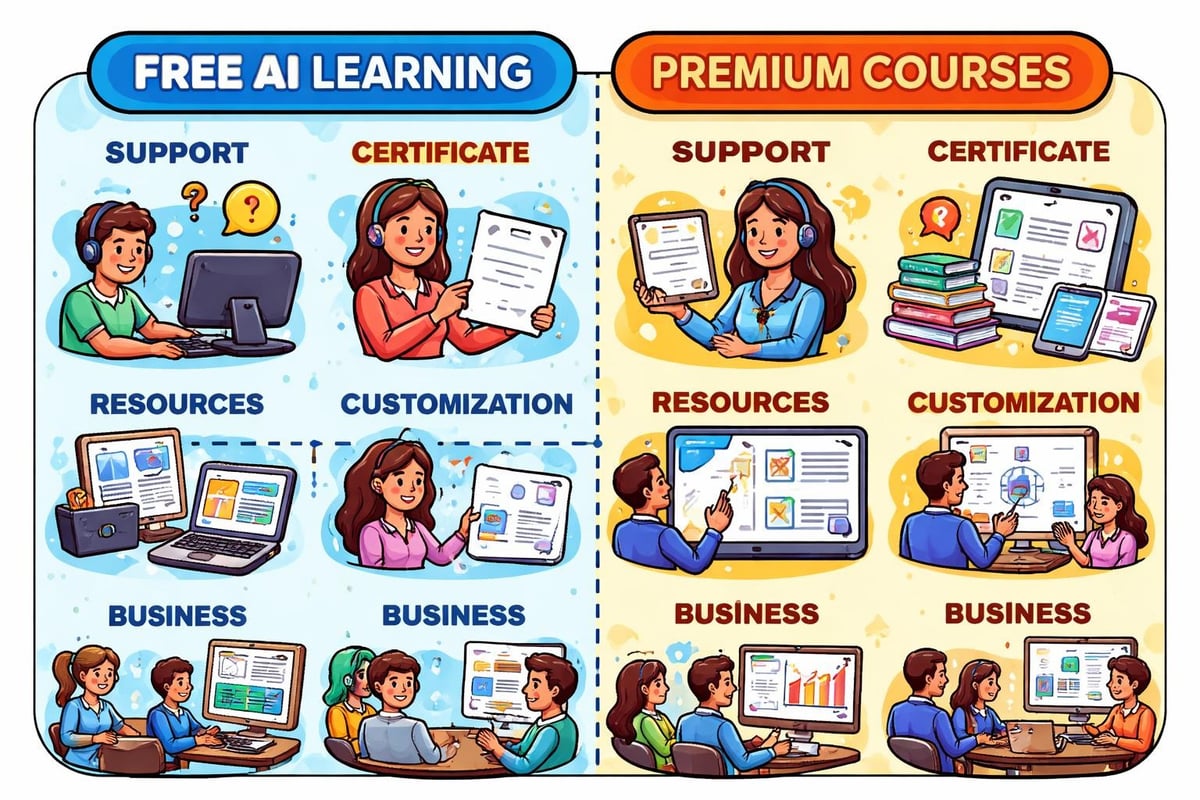 Free versus premium AI courses