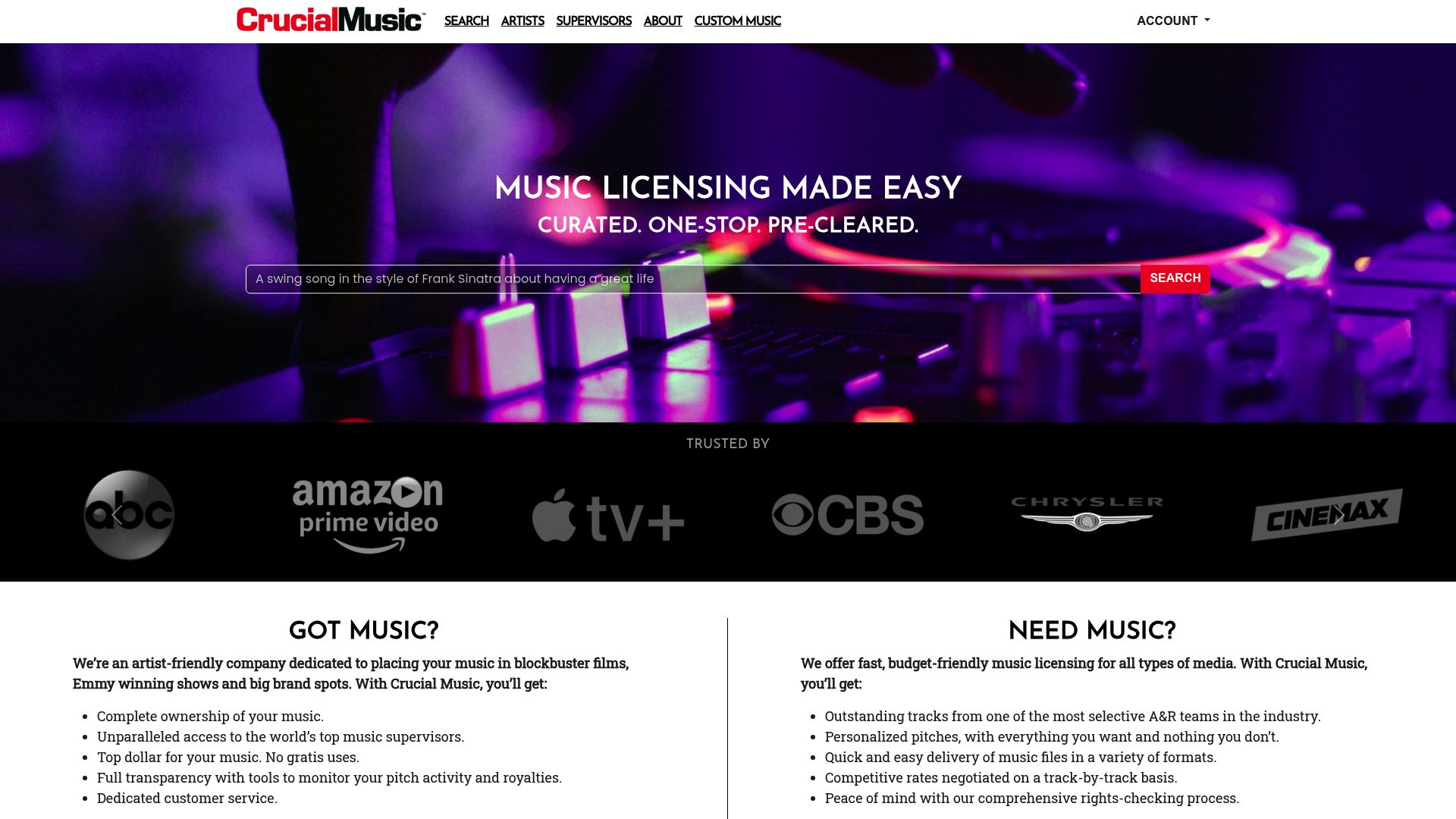 Top 10 Best Sync Licensing Companies in 2025 - Crucial Music