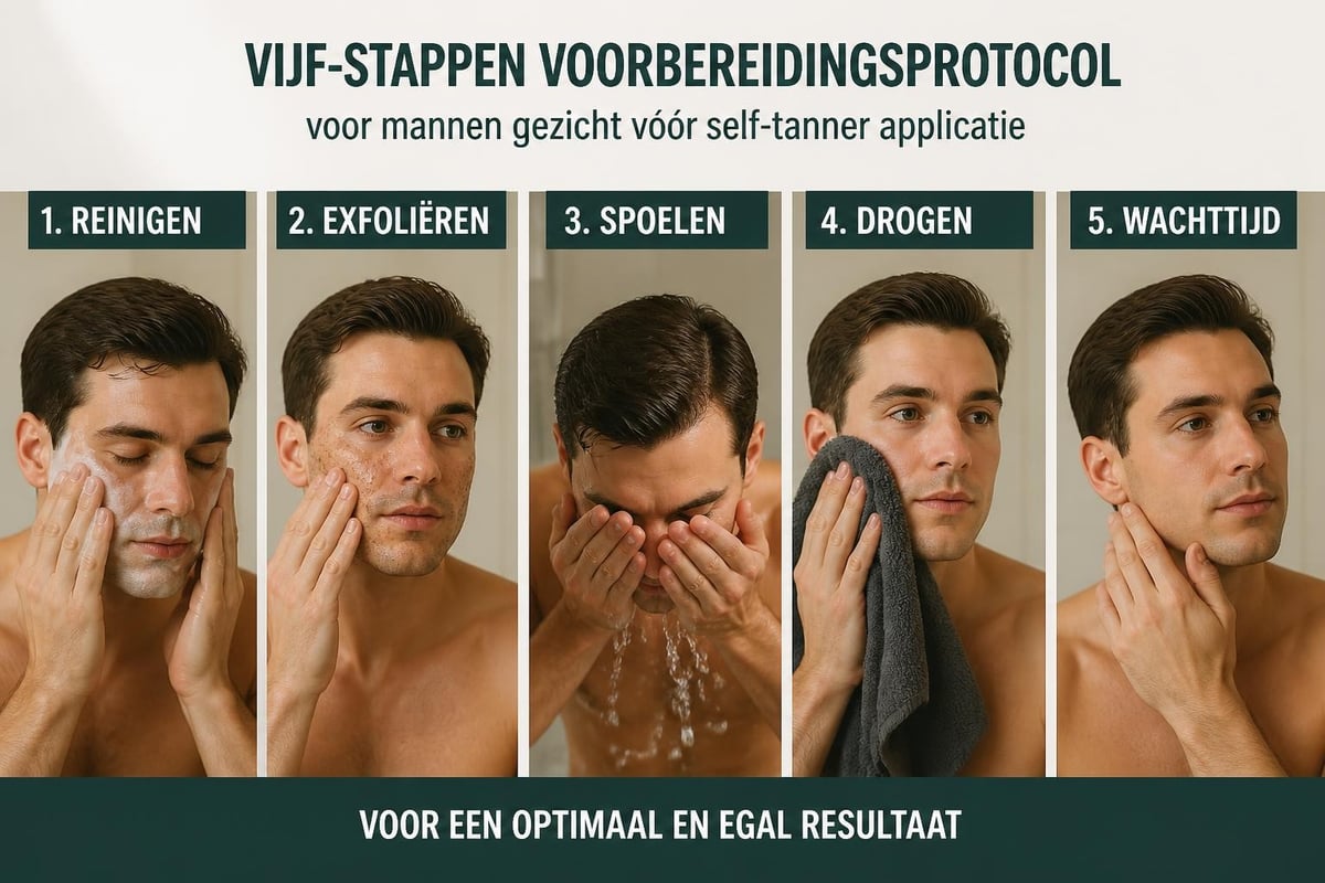 Huidvoorbereiding stappen voor mannen voor zelfbruiner