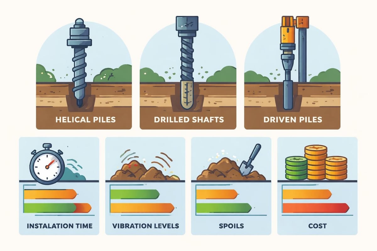 Foundation system comparison matrix