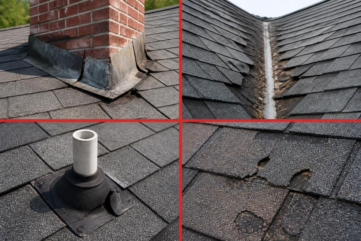 Common roof leak entry points