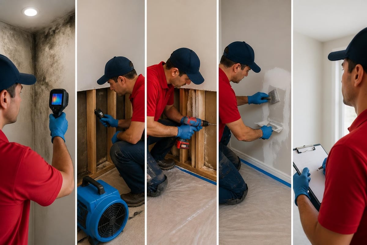 Professional leak repair workflow