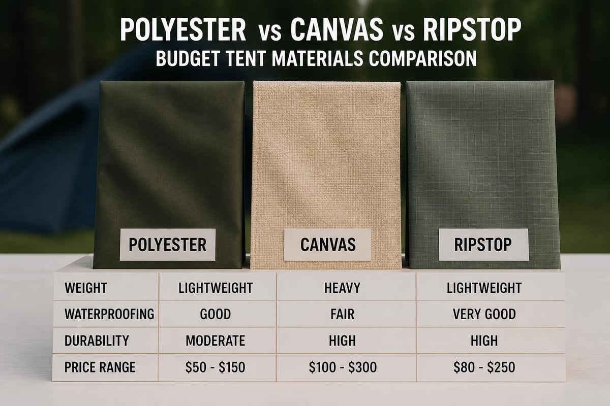 Tent fabric materials comparison