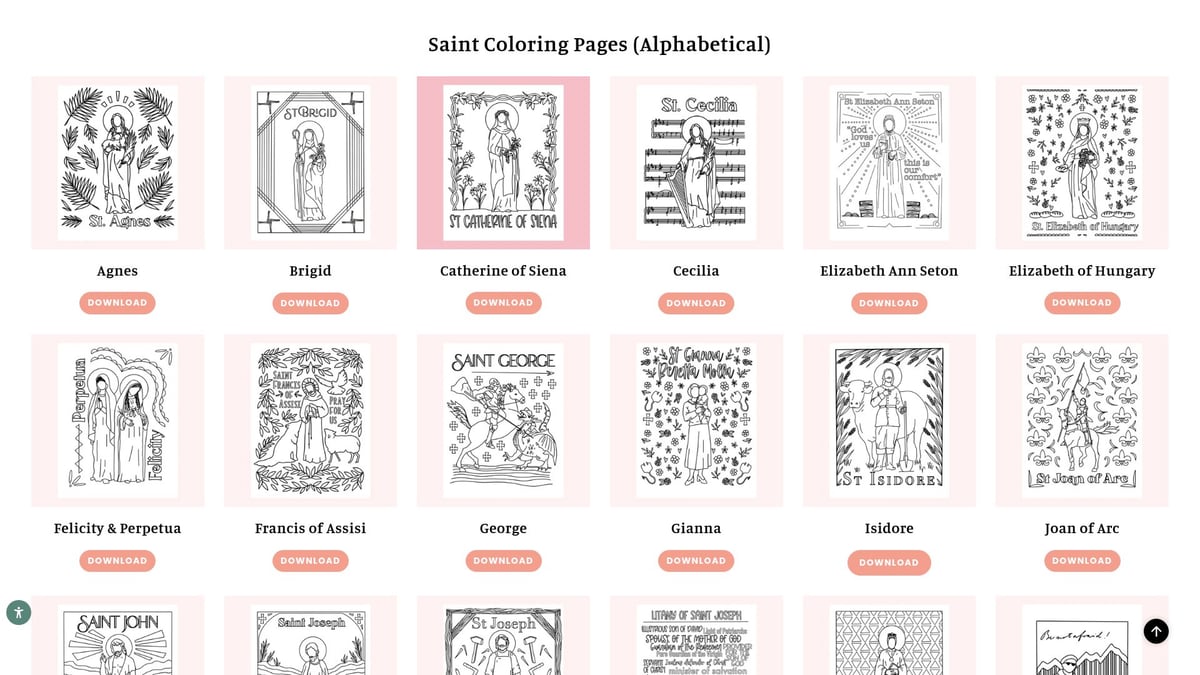 10 Inspiring Catholic Coloring Pages for Kids in 2026 - St. Brigid Coloring Page – The Little Rose Shop