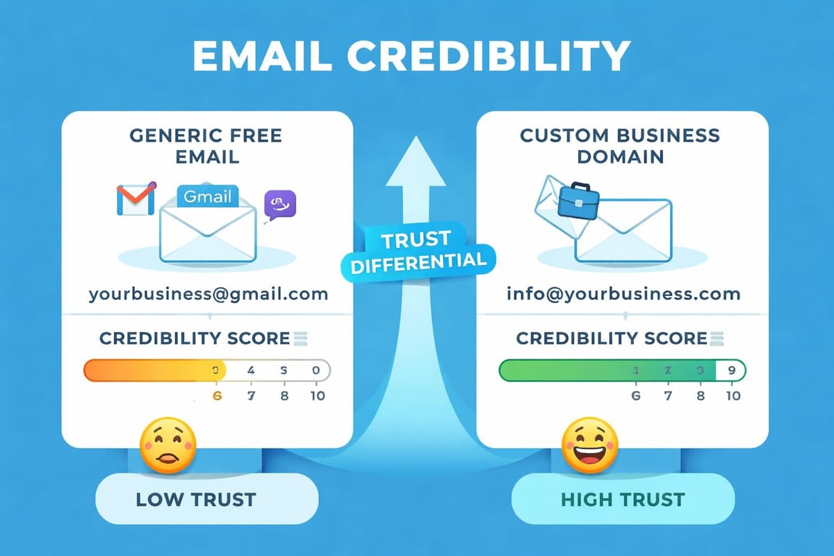 Professional email domain impact