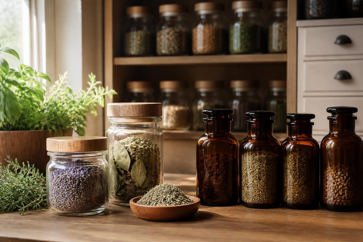 Conservation des épices et herbes