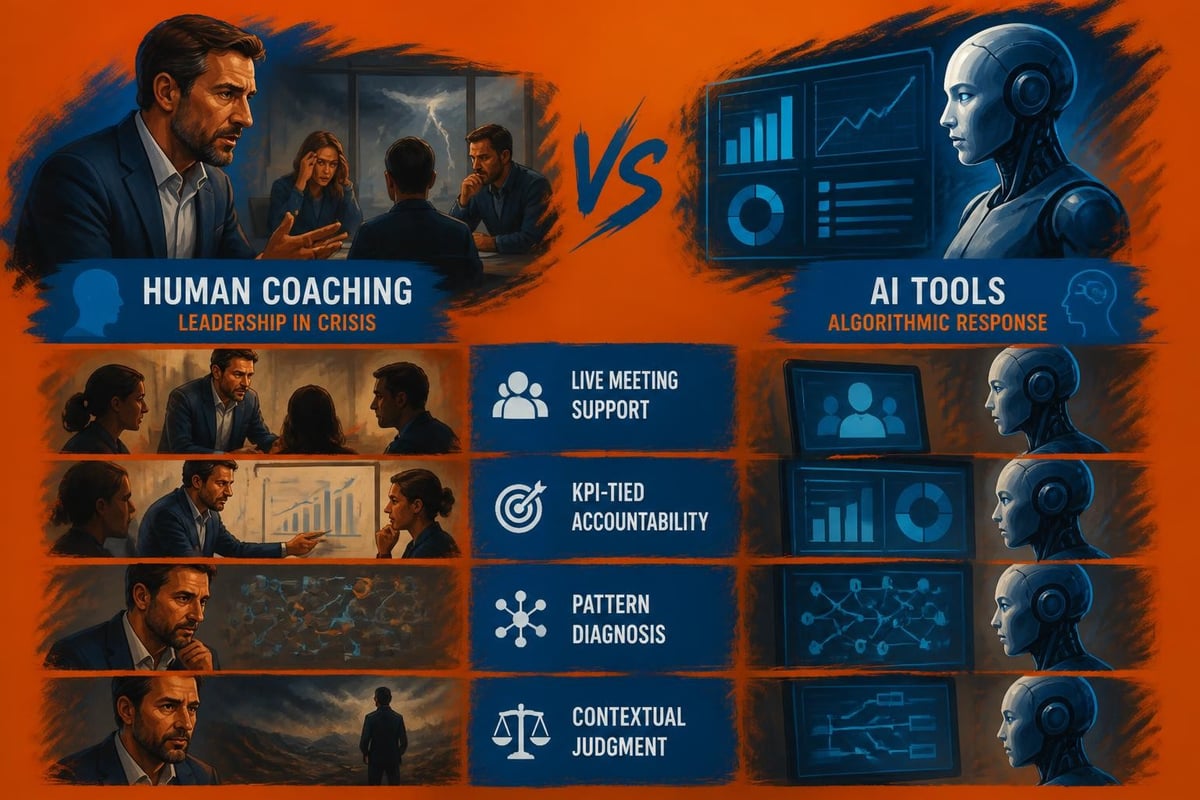 Human versus AI coaching during workplace crisis