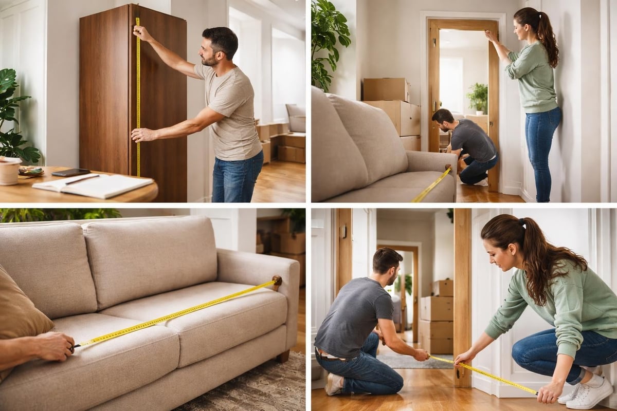 Processus de mesure des meubles