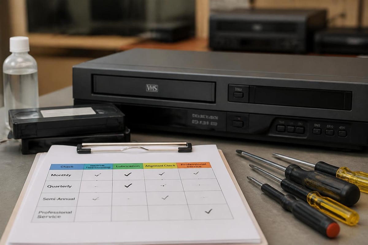 VCR maintenance schedule