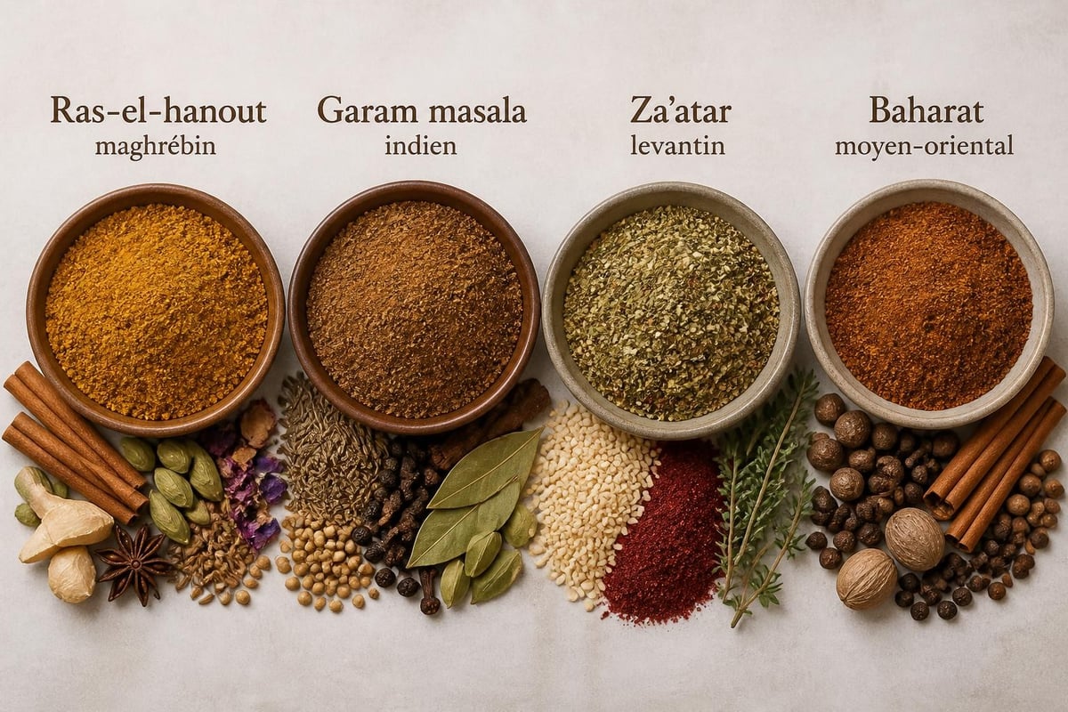 Mélanges traditionnels d'épices orientales
