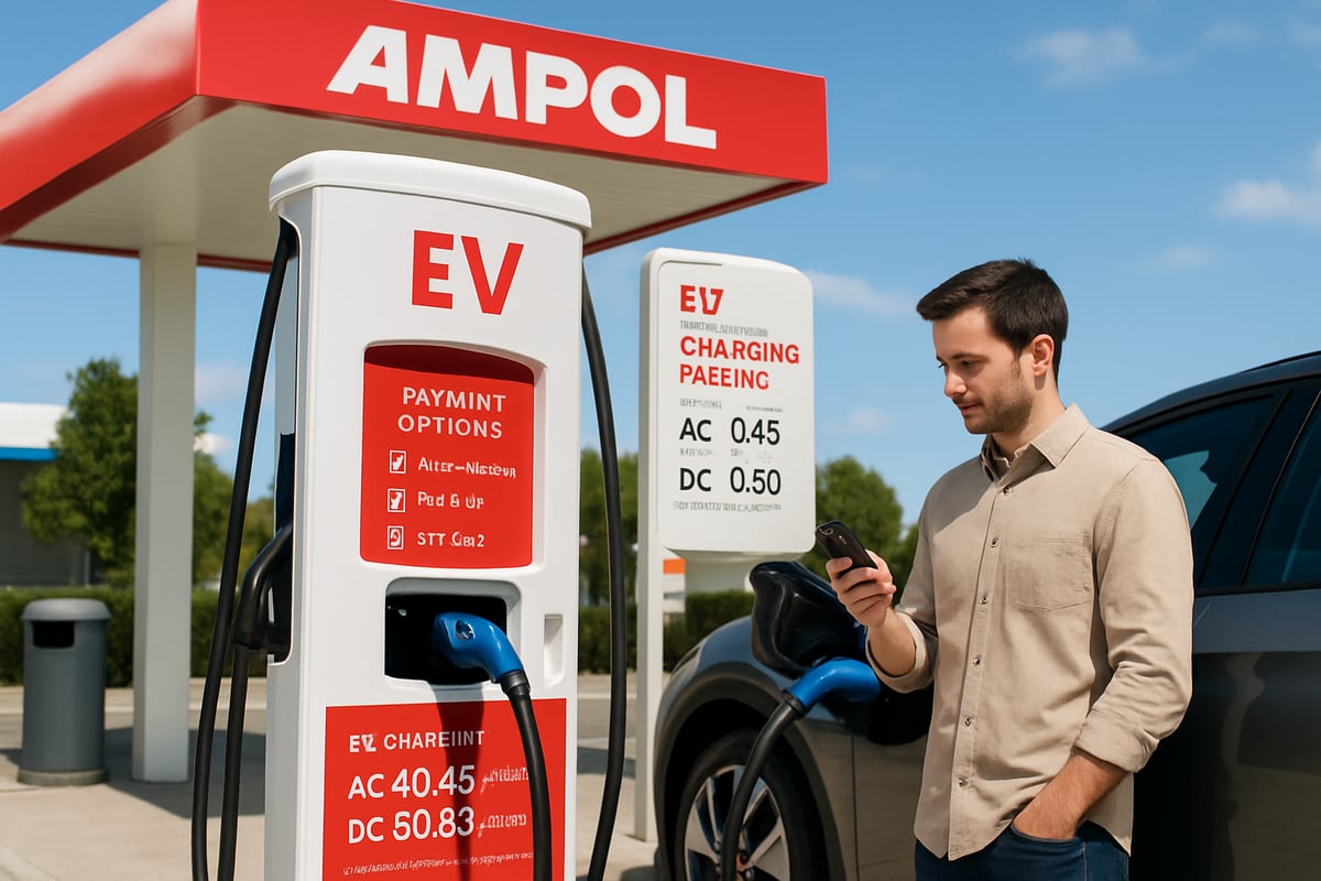 Ampol EV Charging Costs, Payments, and Memberships