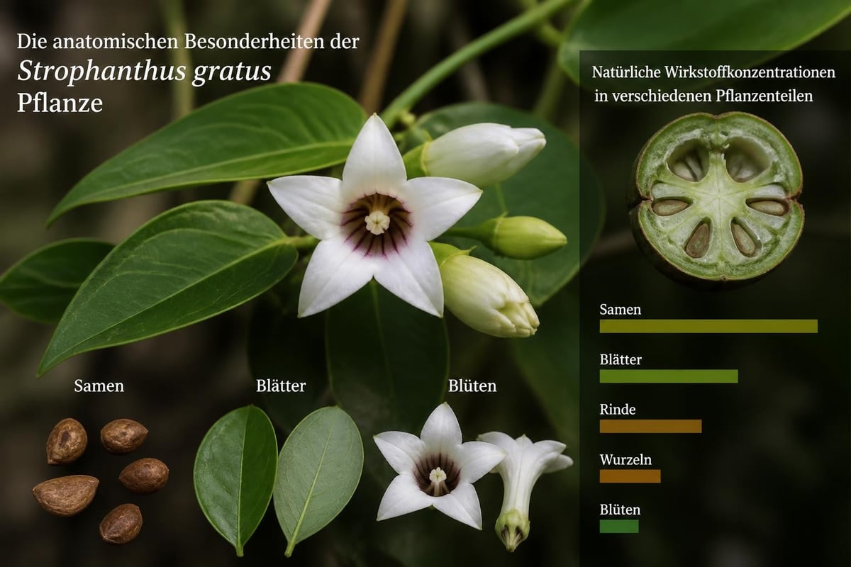 Botanische Struktur Strophanthus gratus