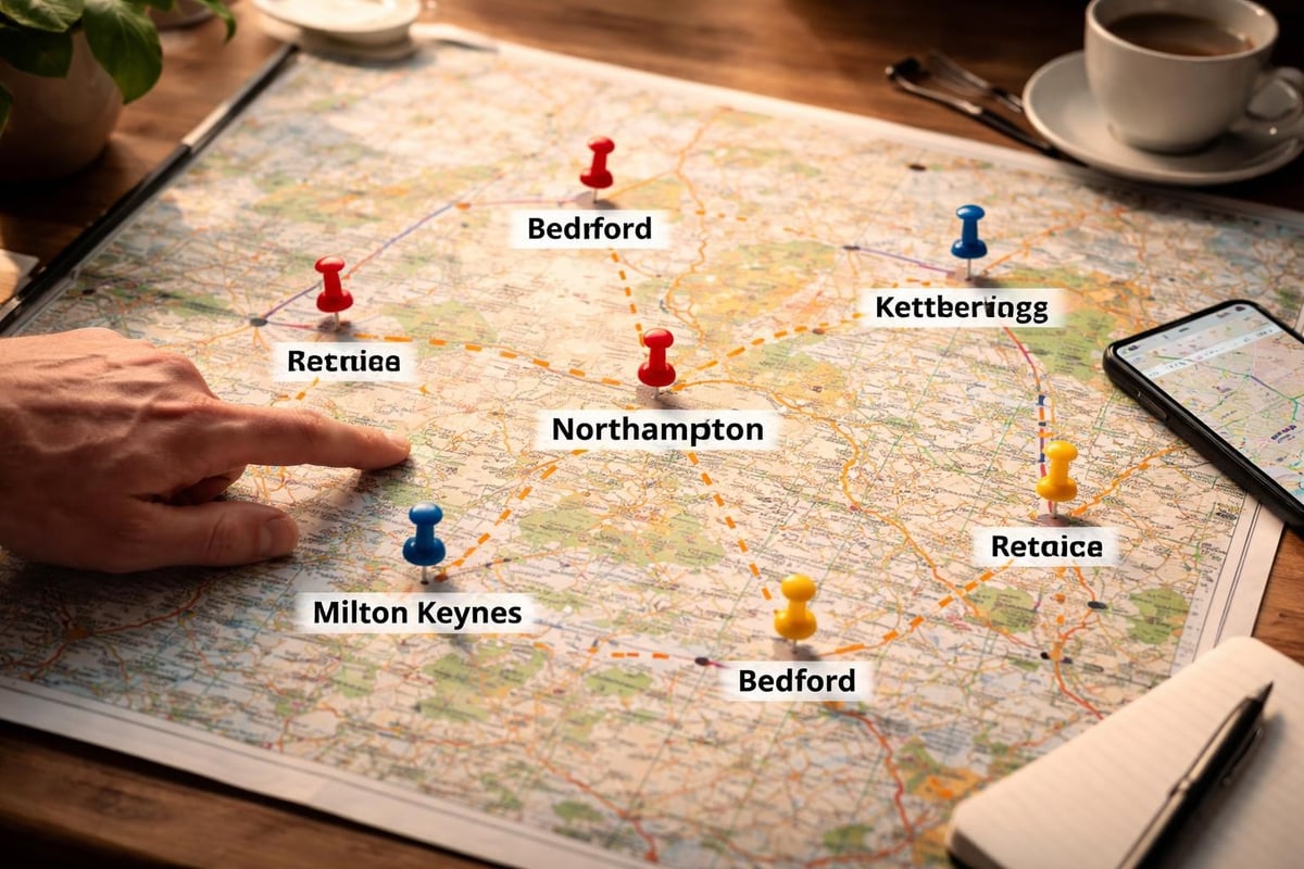 Service area coverage map