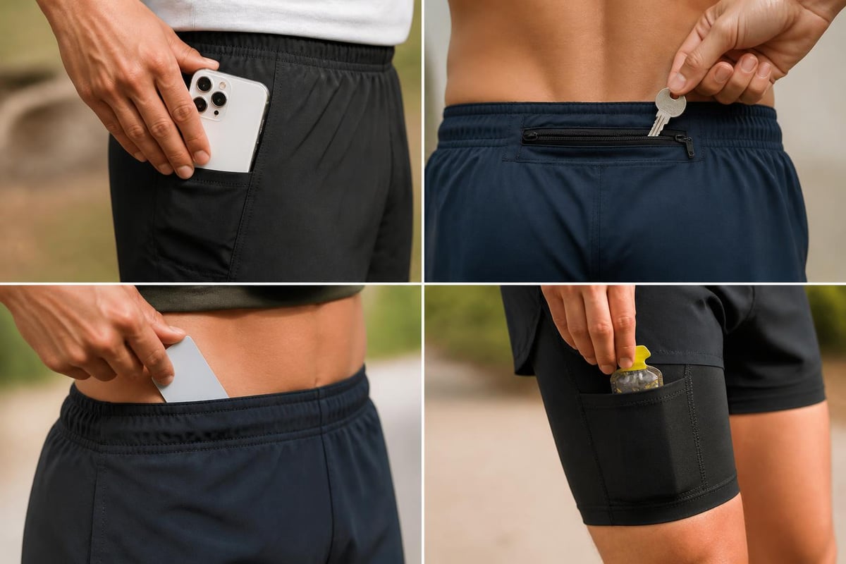 Storage solutions in running shorts