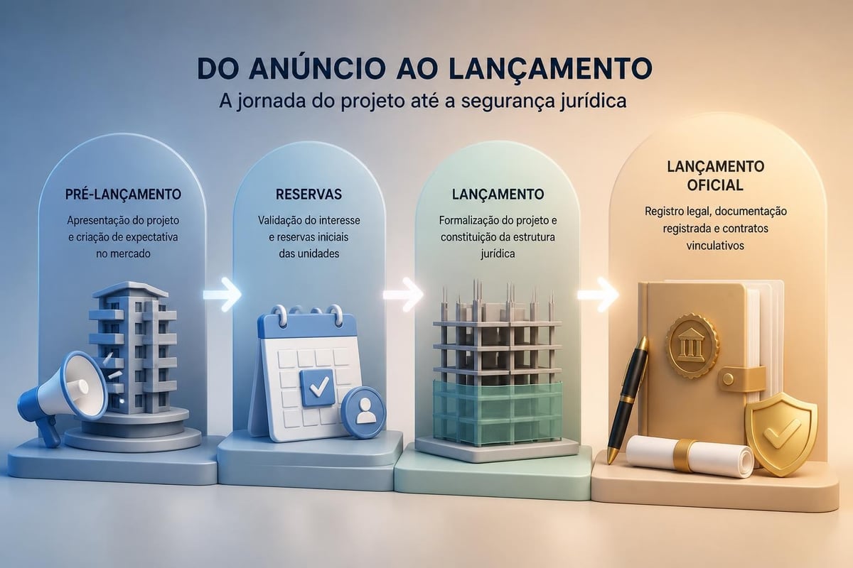 Fases do pré-lançamento ao lançamento