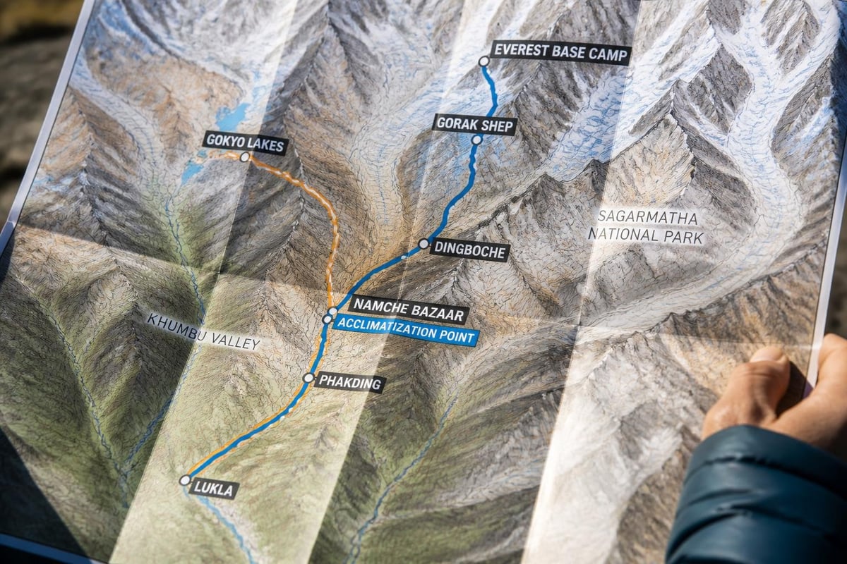 Everest region trekking zones