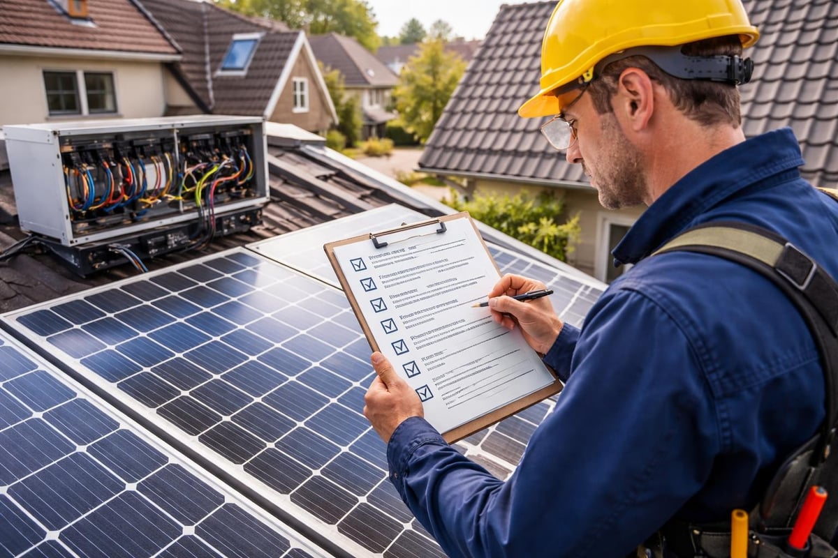 Inspectie checklist zonnepanelen