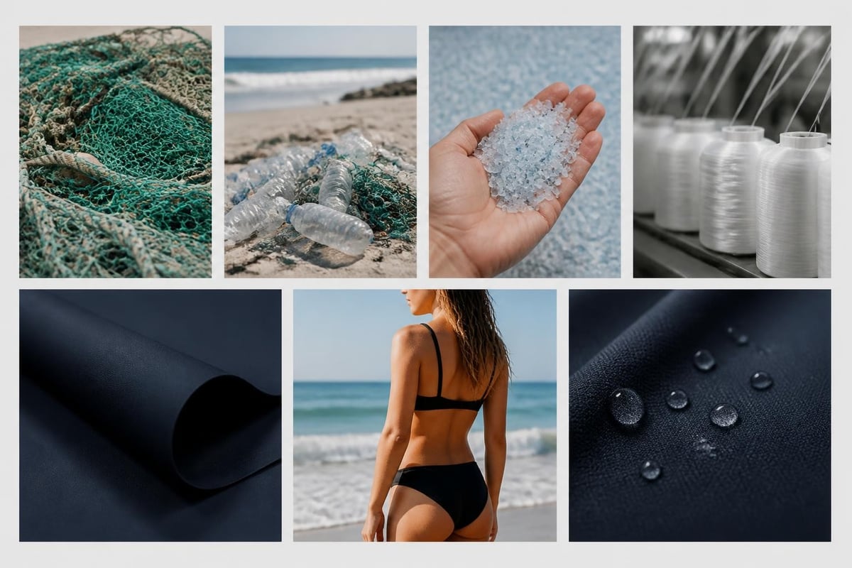 Recycled swimwear fabric lifecycle