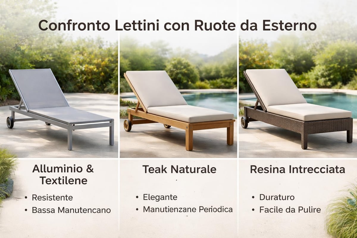 Materiali per lettini da esterno