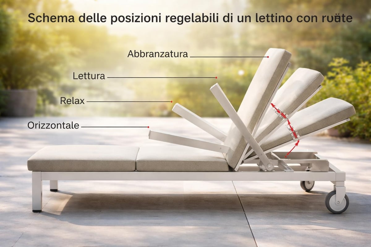 Posizioni reclinabili lettino