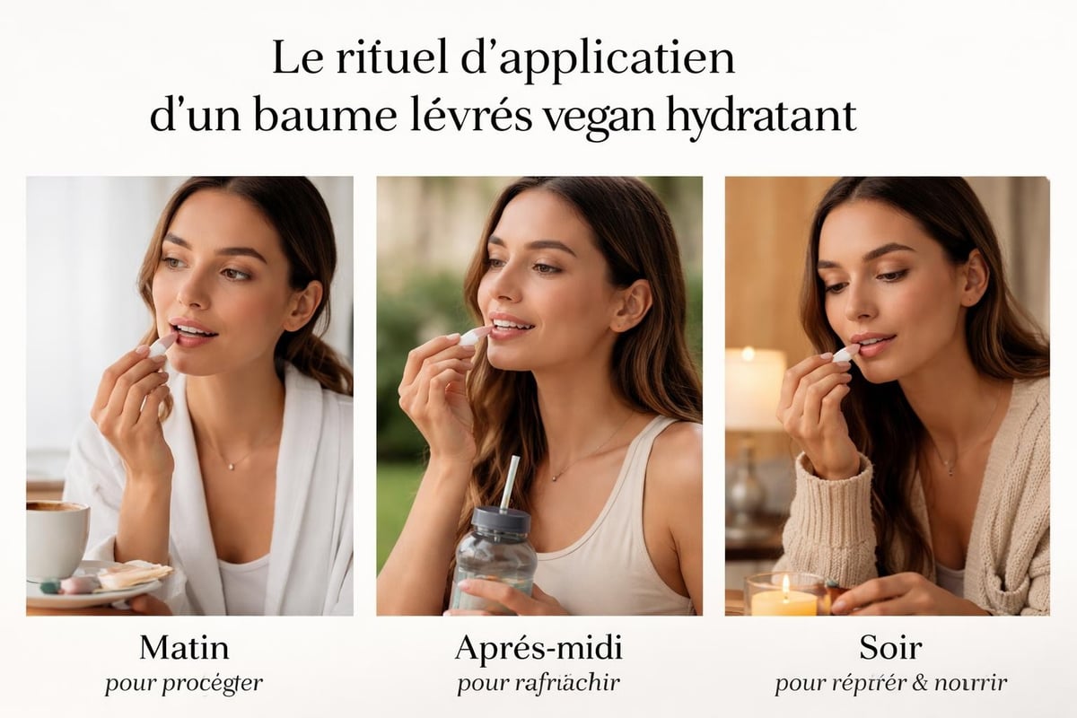 Application d'un baume vegan