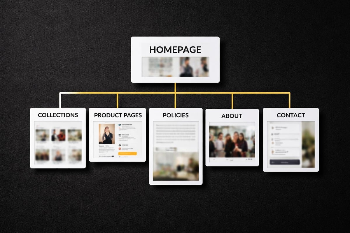 Shopify store page structure